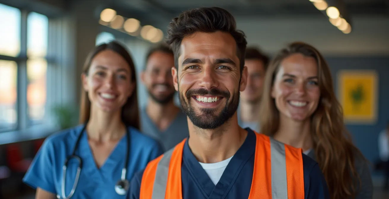 Représentation visuelle de la confiance et de la sécurité apportées par les avantages de la syndicalisation au Québec