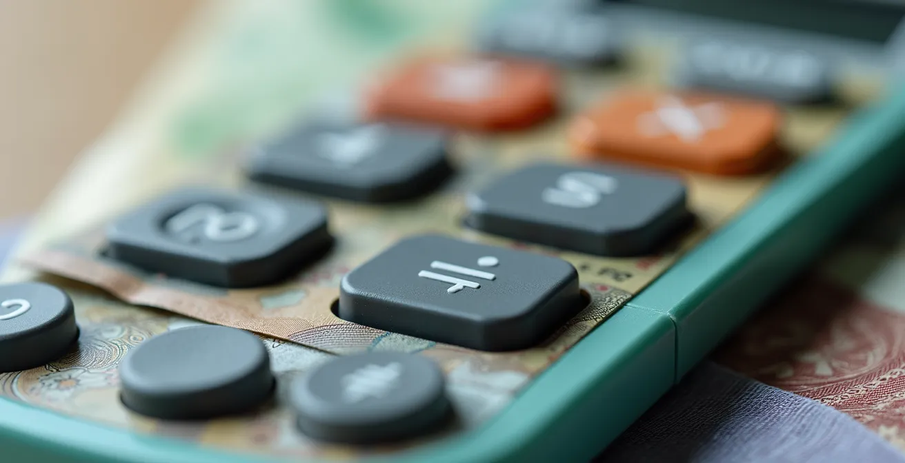 Calculatrice et documents fiscaux symbolisant la comparaison des impôts entre provinces canadiennes