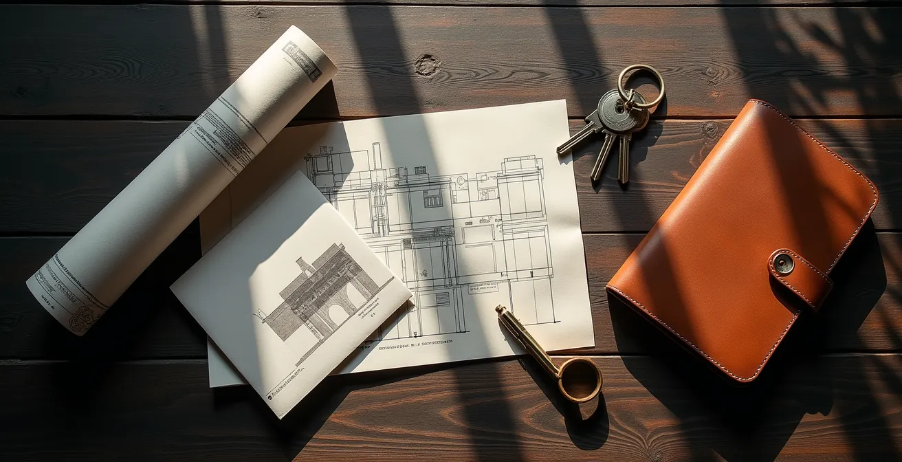 Arrangement symbolique de documents représentant les liens économiques avec le pays d'origine