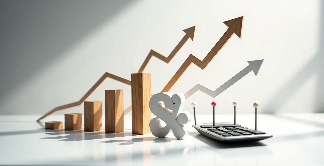 Graphiques et données chiffrées représentant des réalisations professionnelles quantifiées